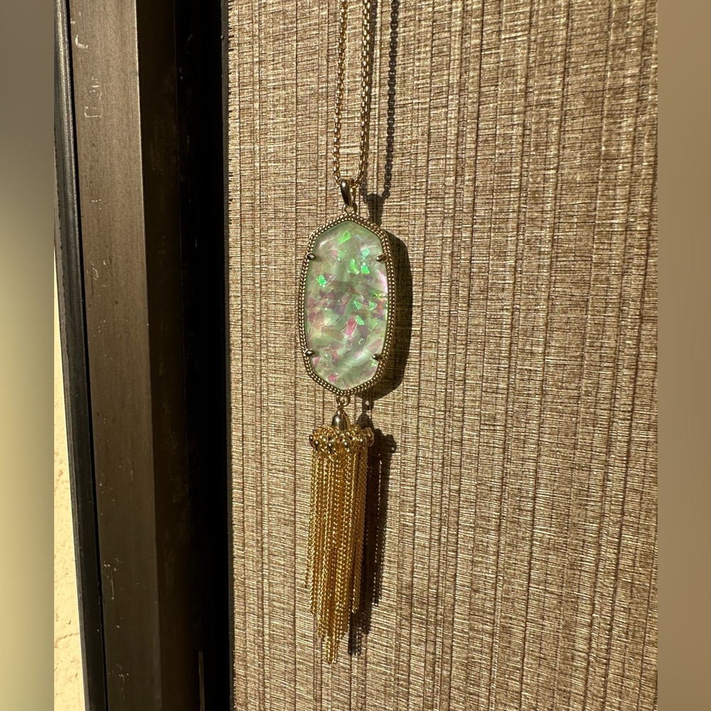 Kendra Scott Rayne Stone Tassel Necklace - Picture 7 of 11